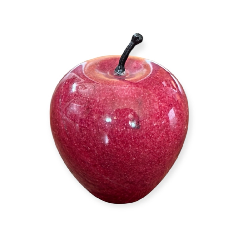 Vintage Marble Apple Paperweight Teacher's Gift